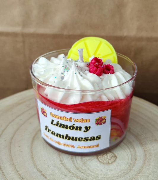 Vela de Limón y Frambuesas